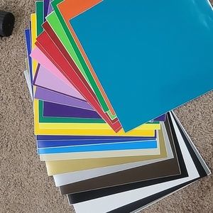 12" x 12" Self-adhesive vinyl 27 sheets, assorted colors Cricut compatible